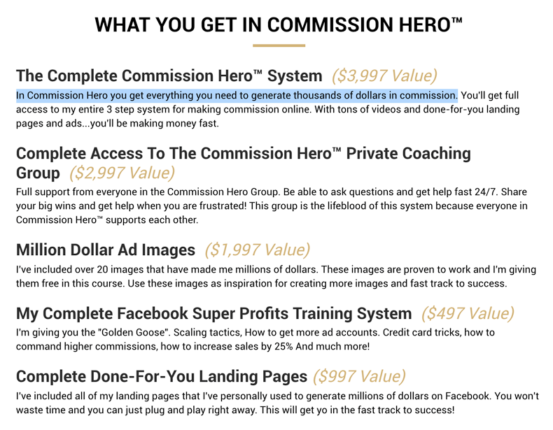 Commission Hero Training Modules